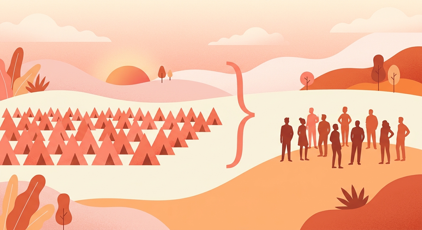 Many play triangles beside fewer person silhouettes.